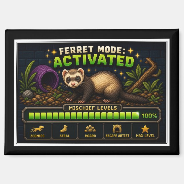 Frettchen-Modus aktiviert Magnet (Vorderseite)