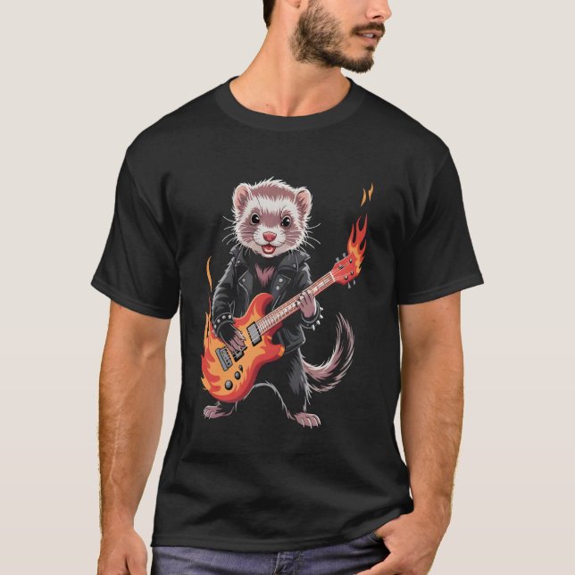Frettchen Rockband T-Shirt (Vorderseite)