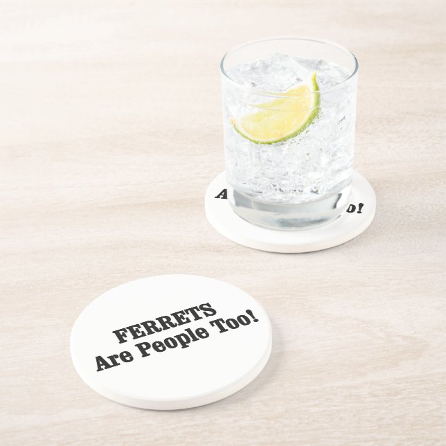 FRETTCHEN sind Leute auch! Sandstein Untersetzer (Seite)