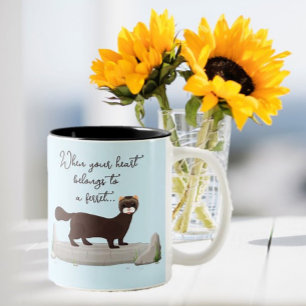 Frettchen! Süßes Geschenk für einen Frettchenliebh Zweifarbige Tasse