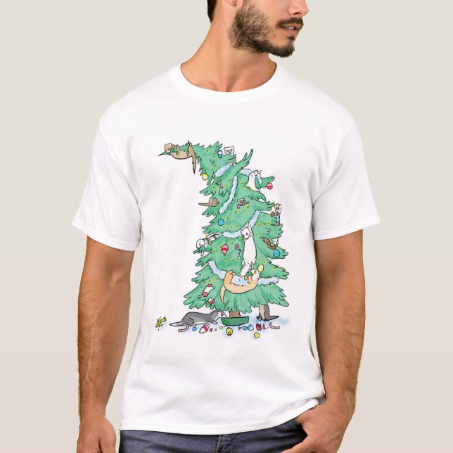 Frettchen up ein Baum-Shirt T-Shirt (Vorderseite)