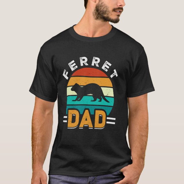 Frettchen-Vater Frettchen-Liebhaber T-Shirt (Vorderseite)