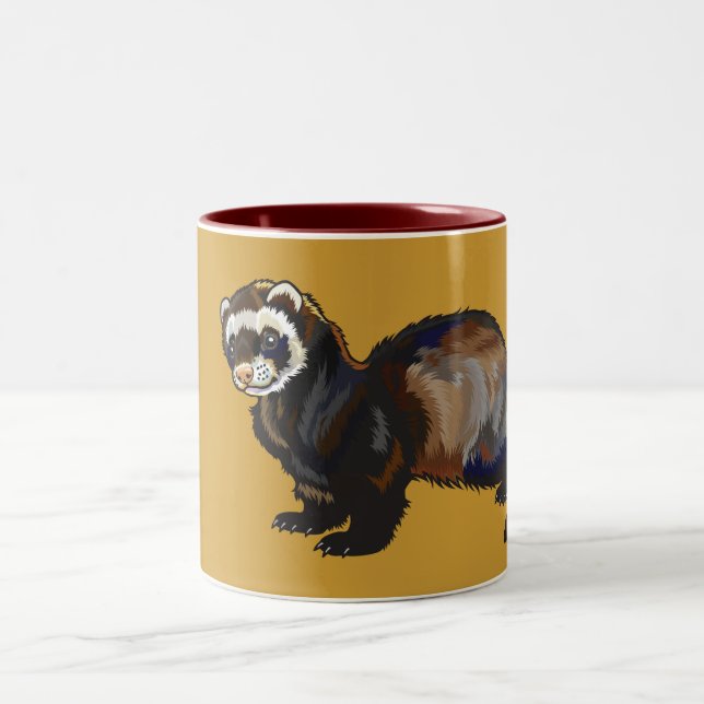 Frettchen Zweifarbige Tasse (Mittel)