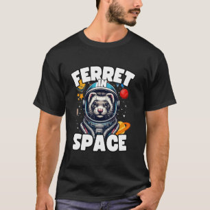 Frettchenliebhaber-Designs Frettchen im Weltraum L T-Shirt