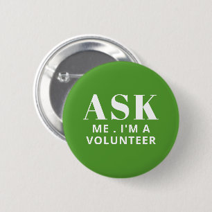 Freu mich grünes Volunteer Button