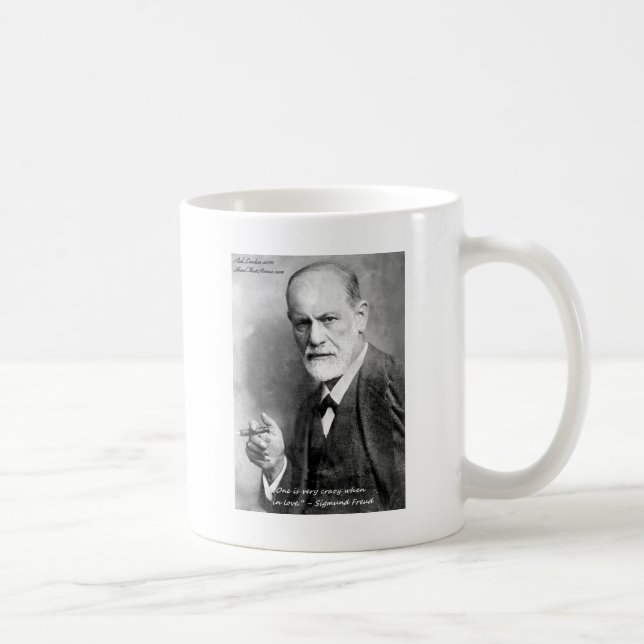 Freud Crazy liebt Liebe Zitat Geschenke Karten etc Kaffeetasse (Rechts)