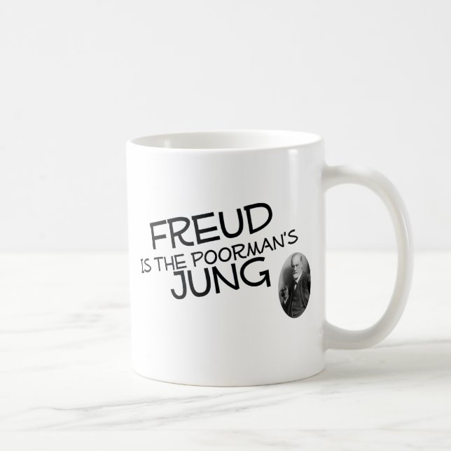 Freud ist der des Poormans Jung Kaffeetasse (Rechts)