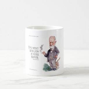 Freud & Quote About Cats Kaffeetasse