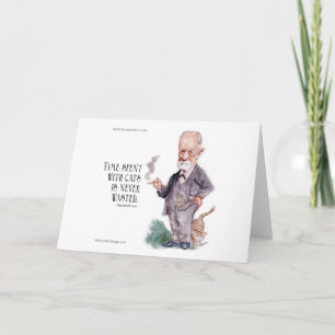 Freud & Quote About Cats Karte