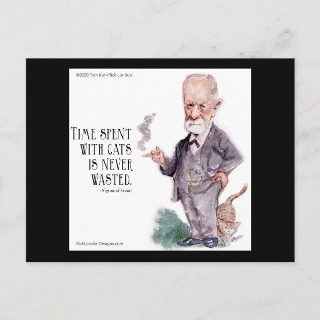 Freud & Quote About Cats Postkarte (Vorderseite)