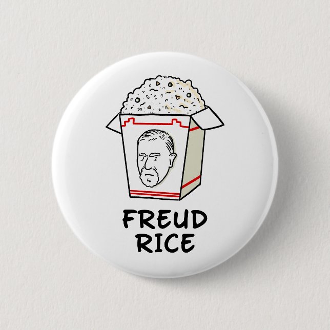 Freud Rice Food Psychology Puff Button (Vorderseite)