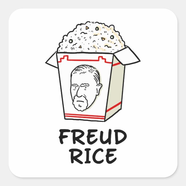 Freud Rice Philosophy Food Pun Sticker (Vorderseite)