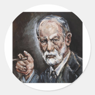 freud runder aufkleber