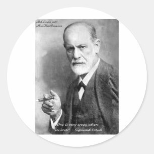 Freud Verrückte Liebhaber Liebeszitate Geschenkkar Runder Aufkleber