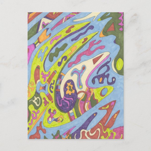 Freude, abstrakt postkarte (Vorderseite)