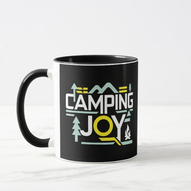 Freude am Camping, glückliche Momente Tasse (Links)