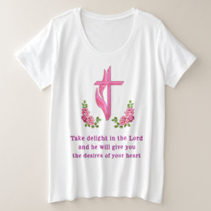 Freude am Herrn Große Größe T-Shirt