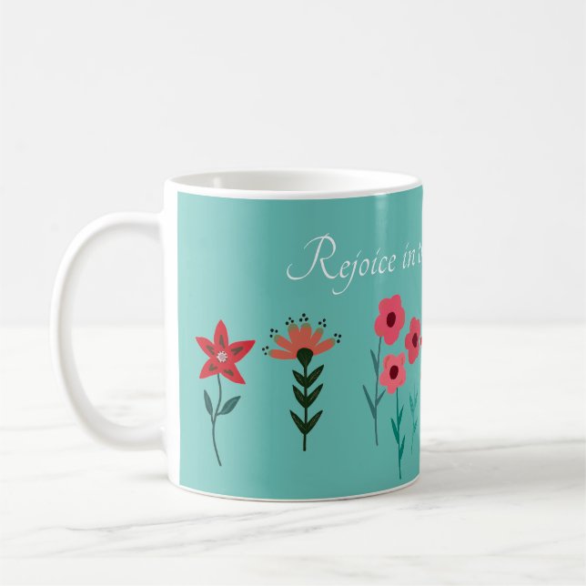 Freude am Herrn immer, Schrift Kaffeetasse (Links)