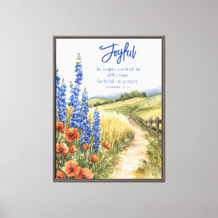 Freude am Hope Landscape Bible Verse Leinwanddruck