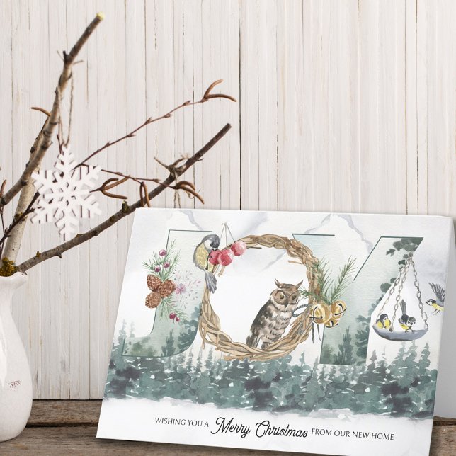 Freude am New Zuhause Forest Nature Holiday Moving Ankündigung (Von Creator hochgeladen)