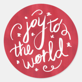 Freude am Roten Tag der Welt Runder Aufkleber