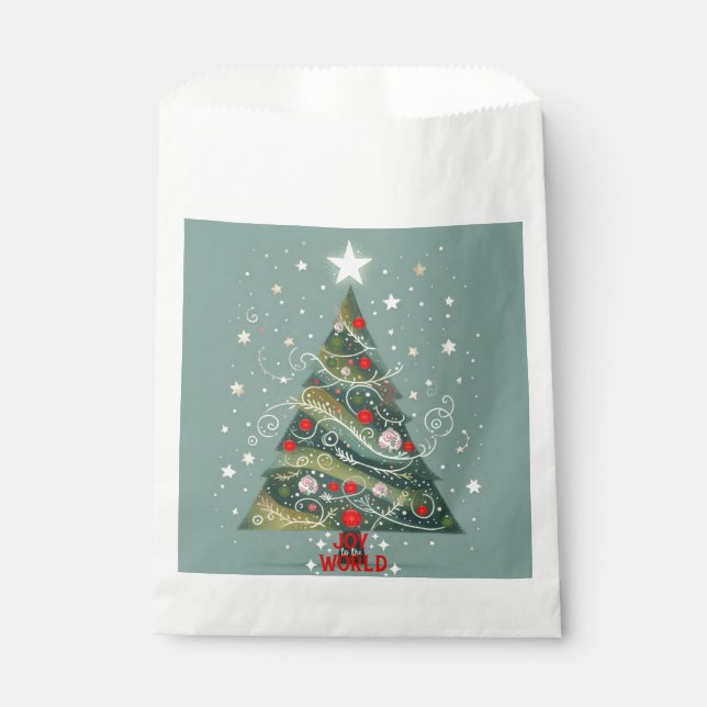 Freude am Weihnachtsbaum der Welt Geschenktütchen (Vorderseite)