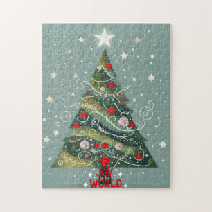 Freude am Weihnachtsbaum der Welt Puzzle