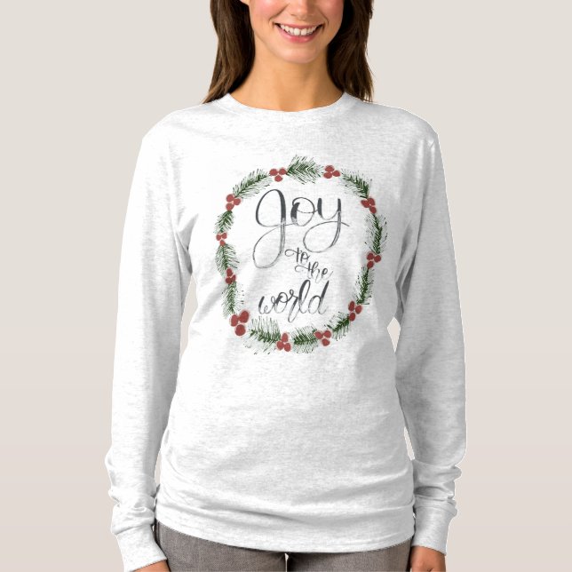 Freude am Welt-Weihnachtsgeschenk-T - Shirt (Vorderseite)