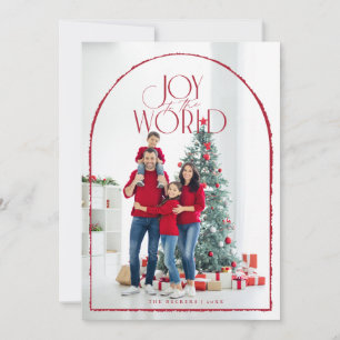 Freude am World Red Arch Frame Foto Feiertagskarte