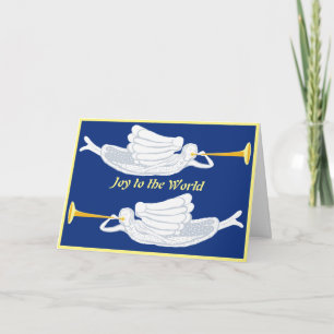 Freude an den Weihnachtsangels der Welt mit Trompe Karte