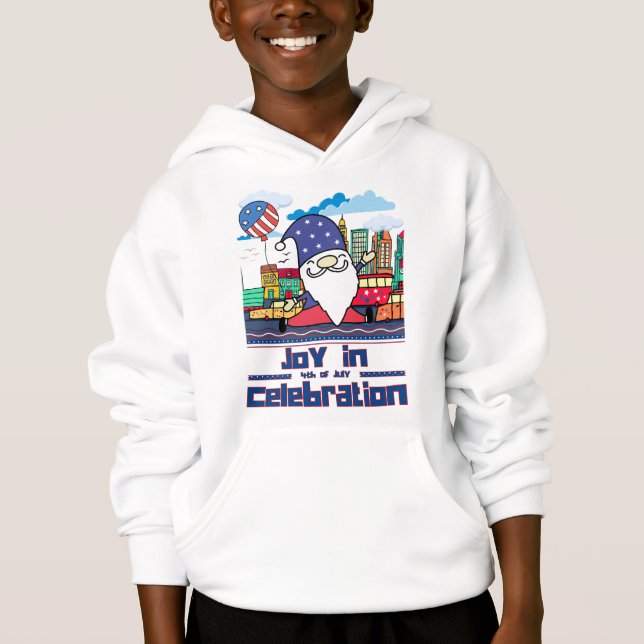 Freude an der 4. Juli-Feier Hoodie (Vorderseite)