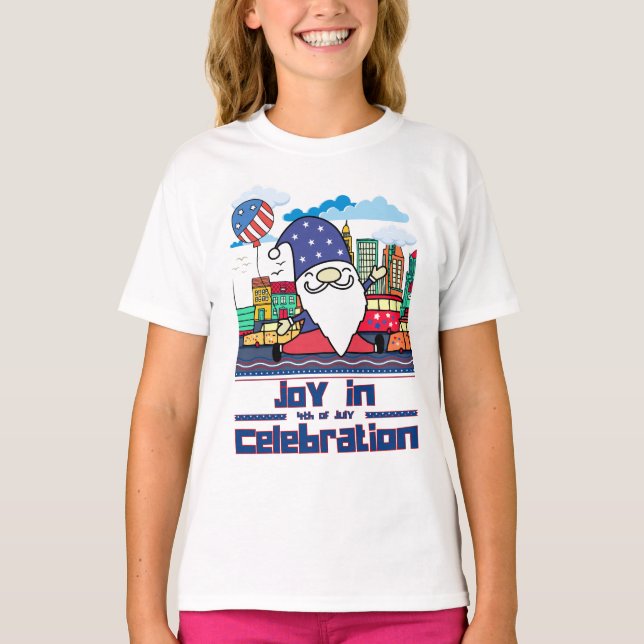 Freude an der 4. Juli-Feier T-Shirt (Vorderseite)