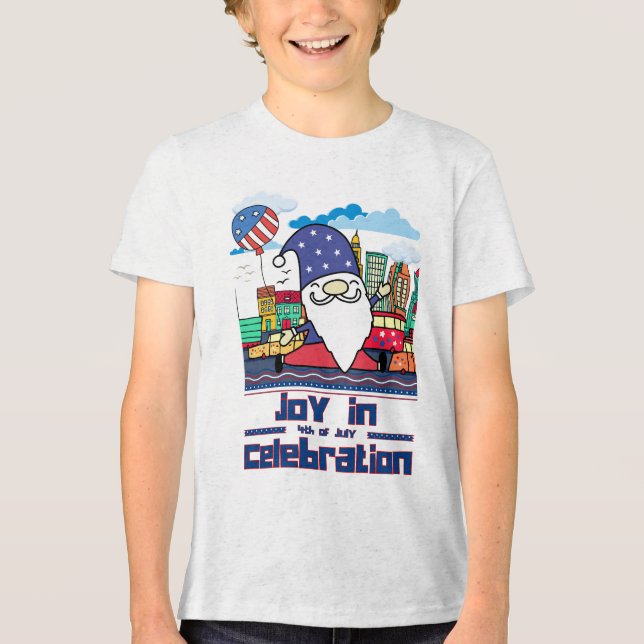 Freude an der 4. Juli-Feier Tri-Blend Shirt (Vorderseite)