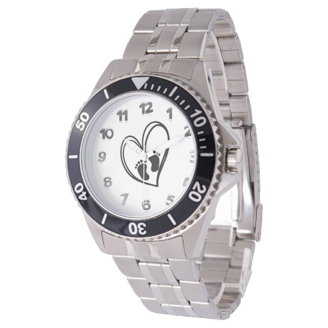 Freude an der bevorstehenden Vaterschaft Armbanduhr (Schrägansicht)