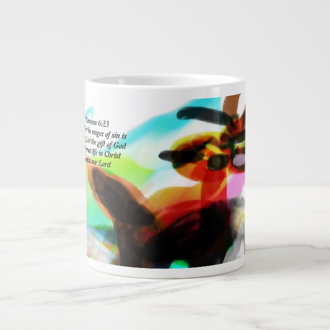 Freude an der Liebe Jumbo-Tasse (Vorderseite)