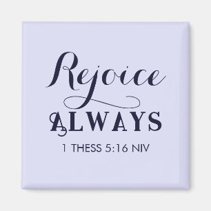 Freude an der Lord Bible Verse Christlich Blue Magnet
