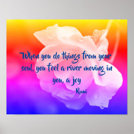 Freude an der Soul Rose Inspiration Zitat Poster