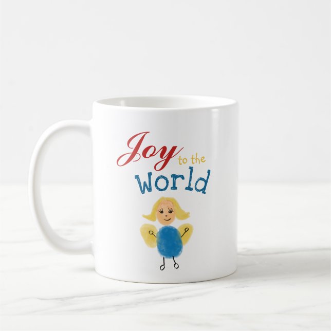 Freude an der Welt. Christmas Fingerprint Angel Ar Kaffeetasse (Links)