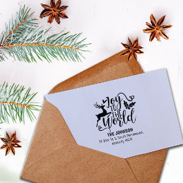 Freude an der Welt, frohe Weihnachtsfamilie Gummistempel