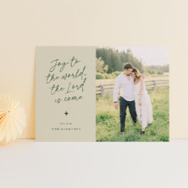 Freude an der Welt Handschrift Religiöse Weihnacht Feiertagskarte