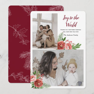 Freude an der Welt Holiday Gruß mit Foto Feiertagskarte