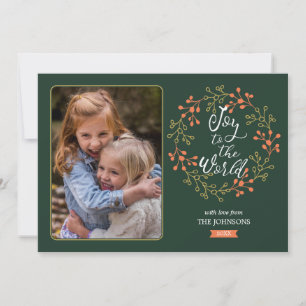 Freude an der Welt Moderne Kalligraphie Holiday Wr Feiertagskarte