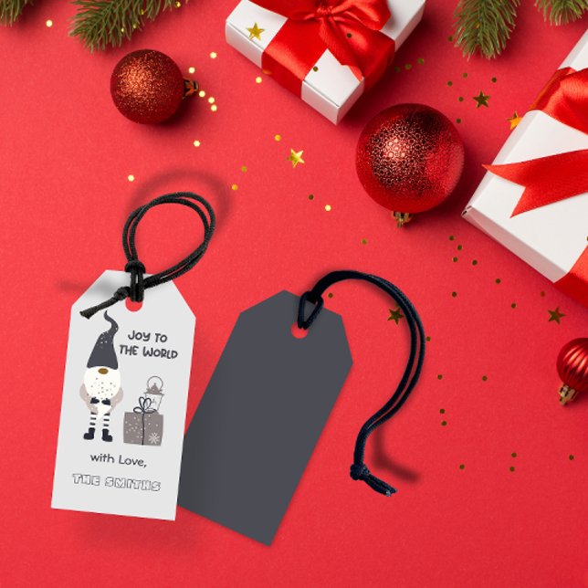 Freude an der Welt - personalisierte Weihnachten Geschenkanhänger (Joy to the World - personalised Christmas Gift Tags)
