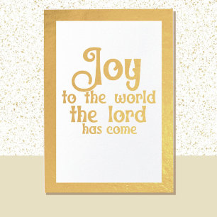 Freude an der Welt Religiöses Weihnachtsgold Folienkarte