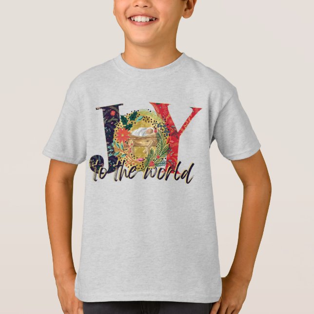 Freude an der Weltkrippe  T-Shirt (Vorderseite)