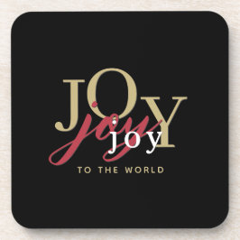 Freude an der World Festival Typografy Black Getränkeuntersetzer