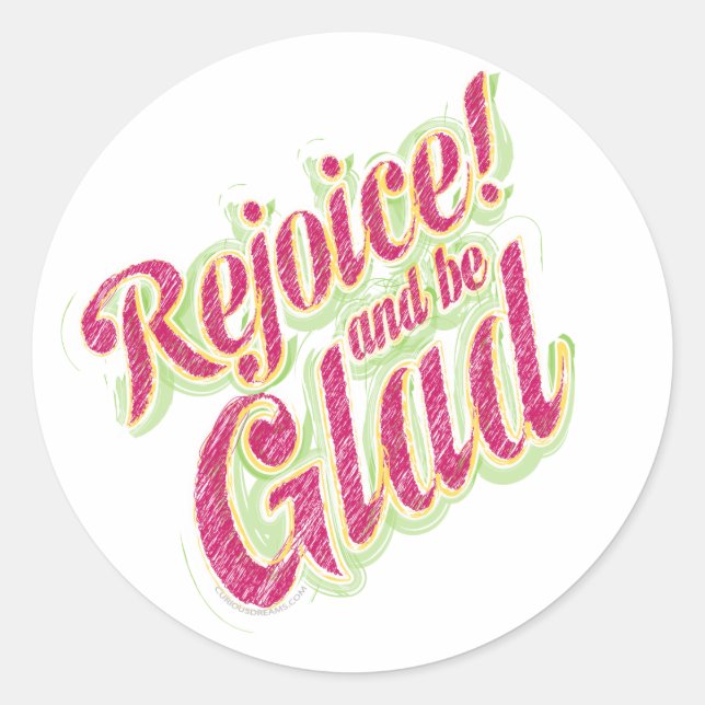 Freude an Glad-1 Runder Aufkleber (Vorderseite)
