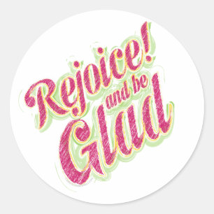 Freude an Glad-1 Runder Aufkleber