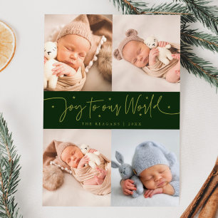 Freude an unserem weltweiten Green Multi Foto Birt Ankündigung