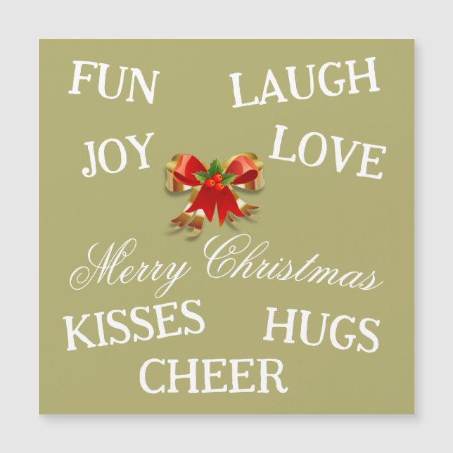 Freude an Weihnachten Magnetkarte (Vorderseite)